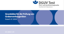 Titelseite der Prüfgrundsätze mit DGUV Test Logo. Bild: DGUV Test