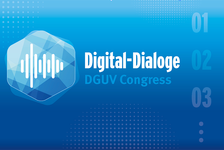 Schmuckgrafik: Text im Bild Digital-Dialoge DGUV Congress